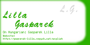 lilla gasparek business card